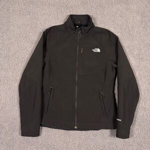 The North Face Apex Bionic Softshell Jacket Black Womens Large Windwall Full Zip
